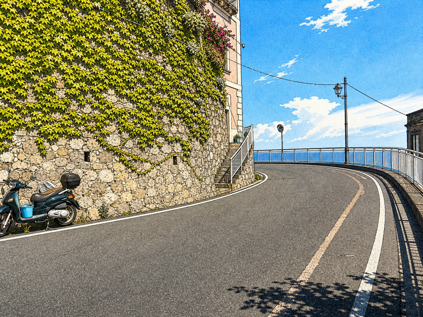 Coastal road near the apartment